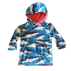 Mini Boden Hoodie Terry Cover Up  / Towelling Throw On. Size 3-4 Years.